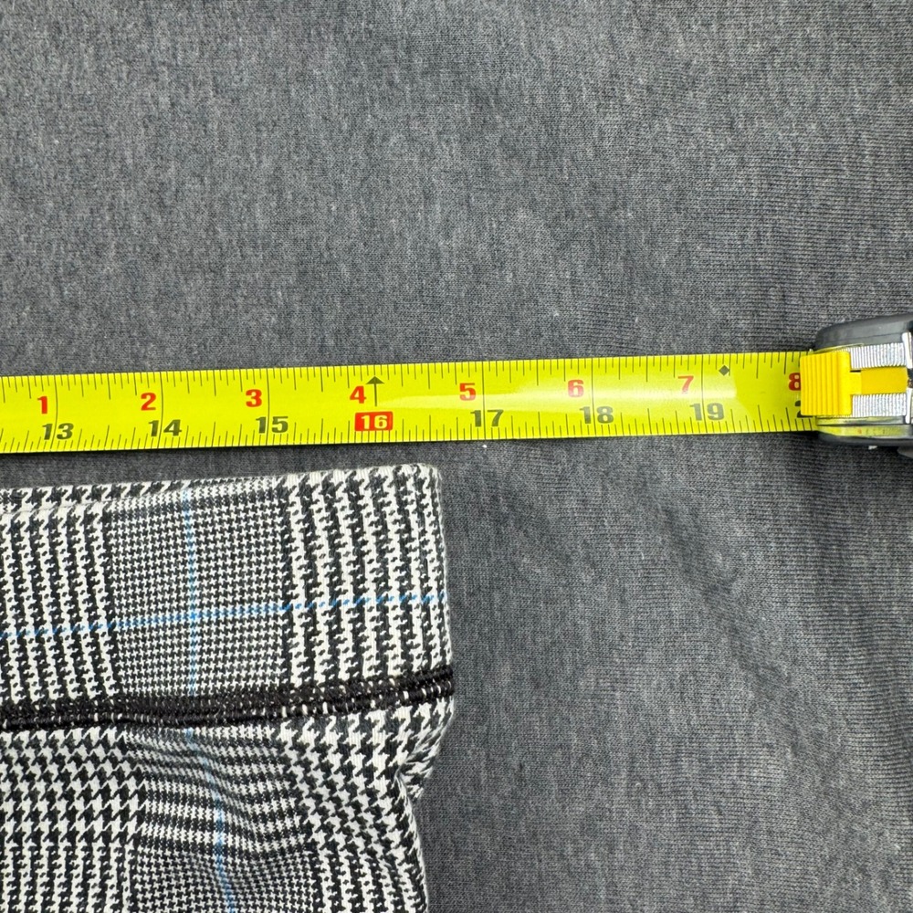 American Eagle Glen Plaid Pull On Tapered Pants Grey Blue XL 1339 - Picture 6 of 8